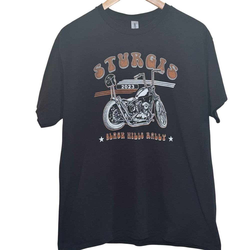 2023 Sturgis Black Hills Rally Size Large Black T-Shirt Bike Week